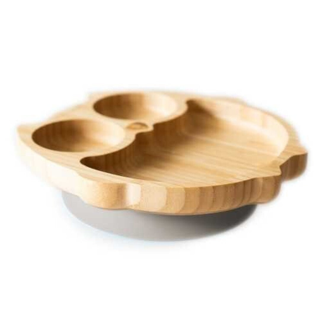 Plato de Bambú con ventosa Eco Rascals - Buho