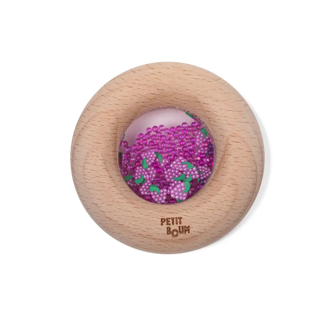 Sonajero Donut de Madera – Juguete Sensorial para Bebés