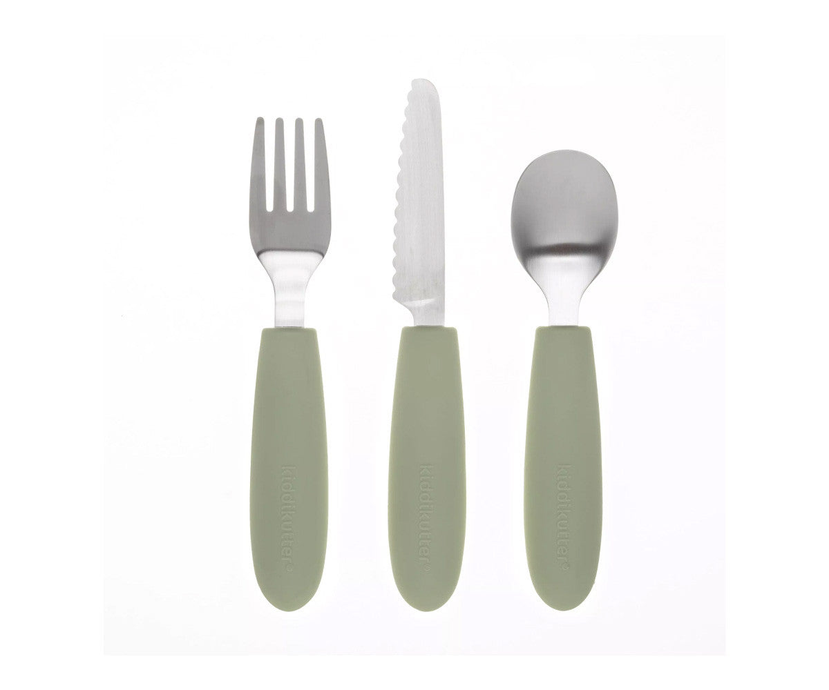 Set de cubiertos infantiles con cuchillo seguro KiddiKutter