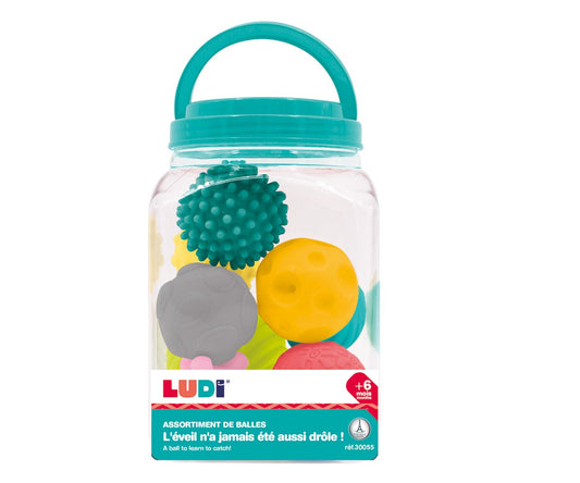 Surtido 8 pelotas sensoriales texturizadas - Ludi