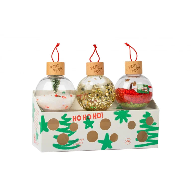Bolas Sensoriales de Navidad - Petit Boum  (Pack de 3)
