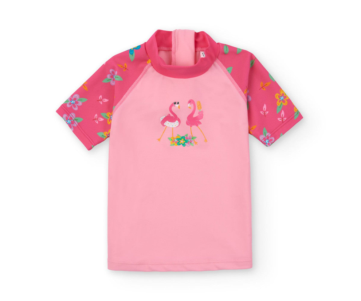 Camiseta protección solar UPF 50+ BTBOX - Flamingos