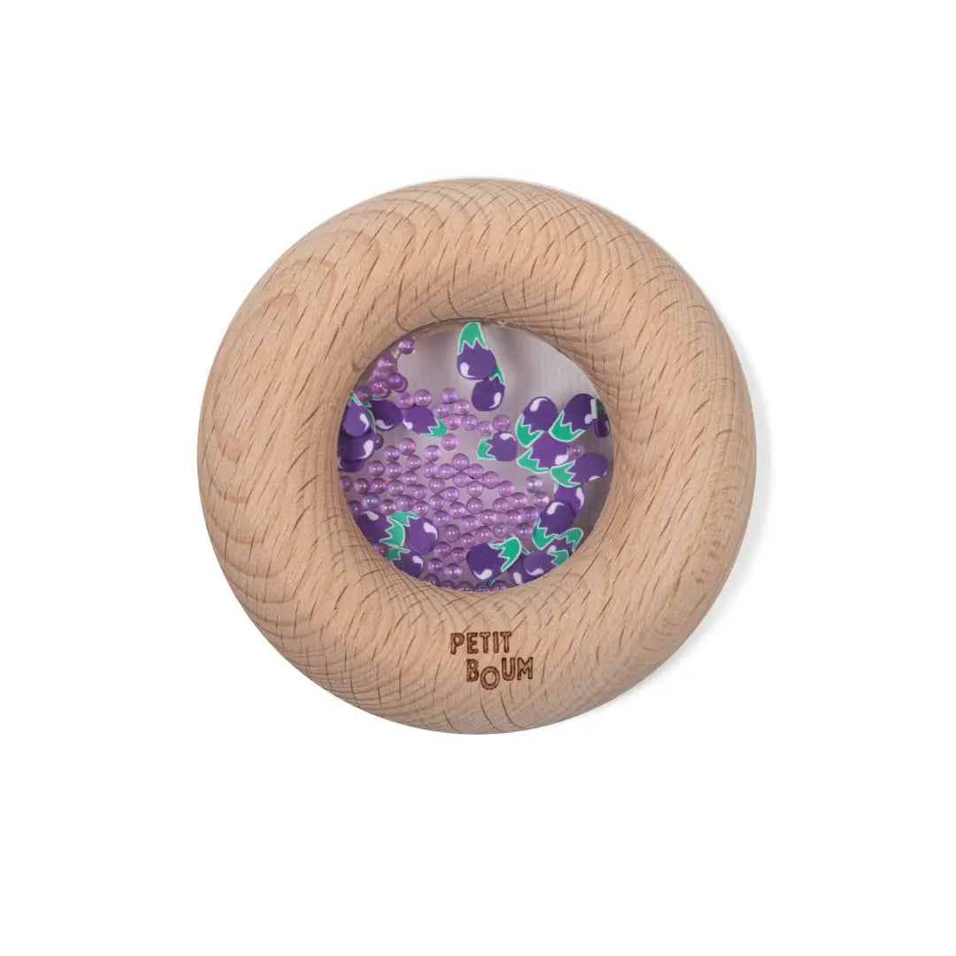 Sonajero Donut de Madera – Juguete Sensorial para Bebés