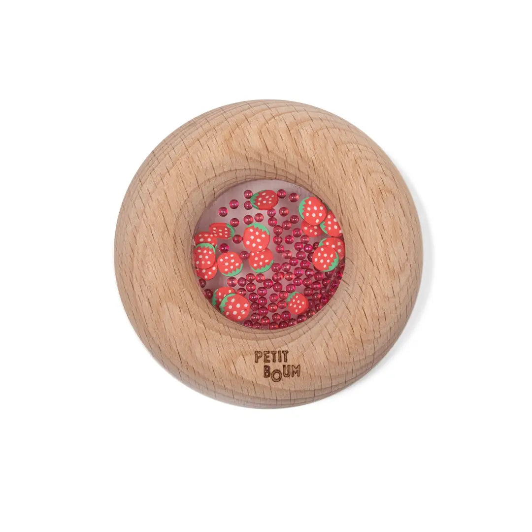 Sonajero Donut de Madera – Juguete Sensorial para Bebés