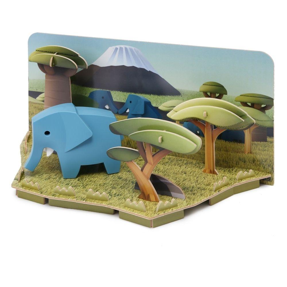 Halftoys 3D con Diorama - Animales de la Sabana