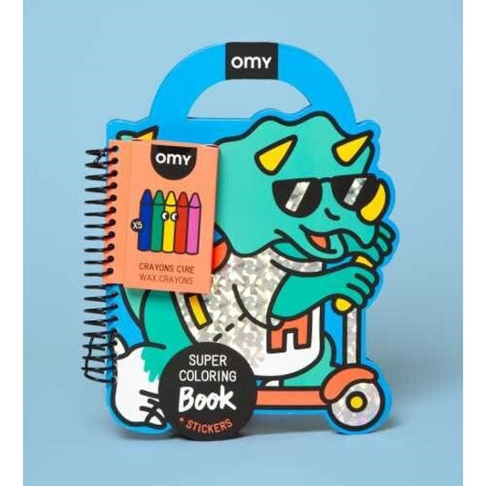 Libro OMY con pinturas y pegatinas