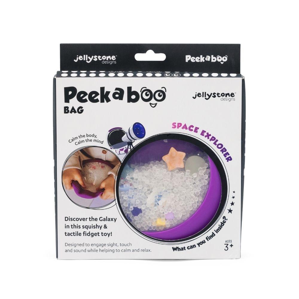 Bolsa Sensorial Peekaboo.  Juguete Sensorial Portátil
