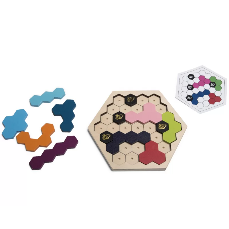 Puzzle de Madera Panal de Abejas – Juego de Lógica y Estrategia